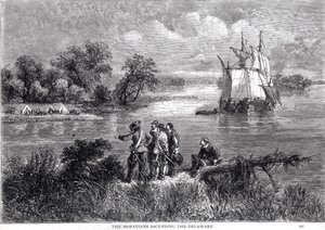 Los Moravos Ascendiendo el Delaware, de 